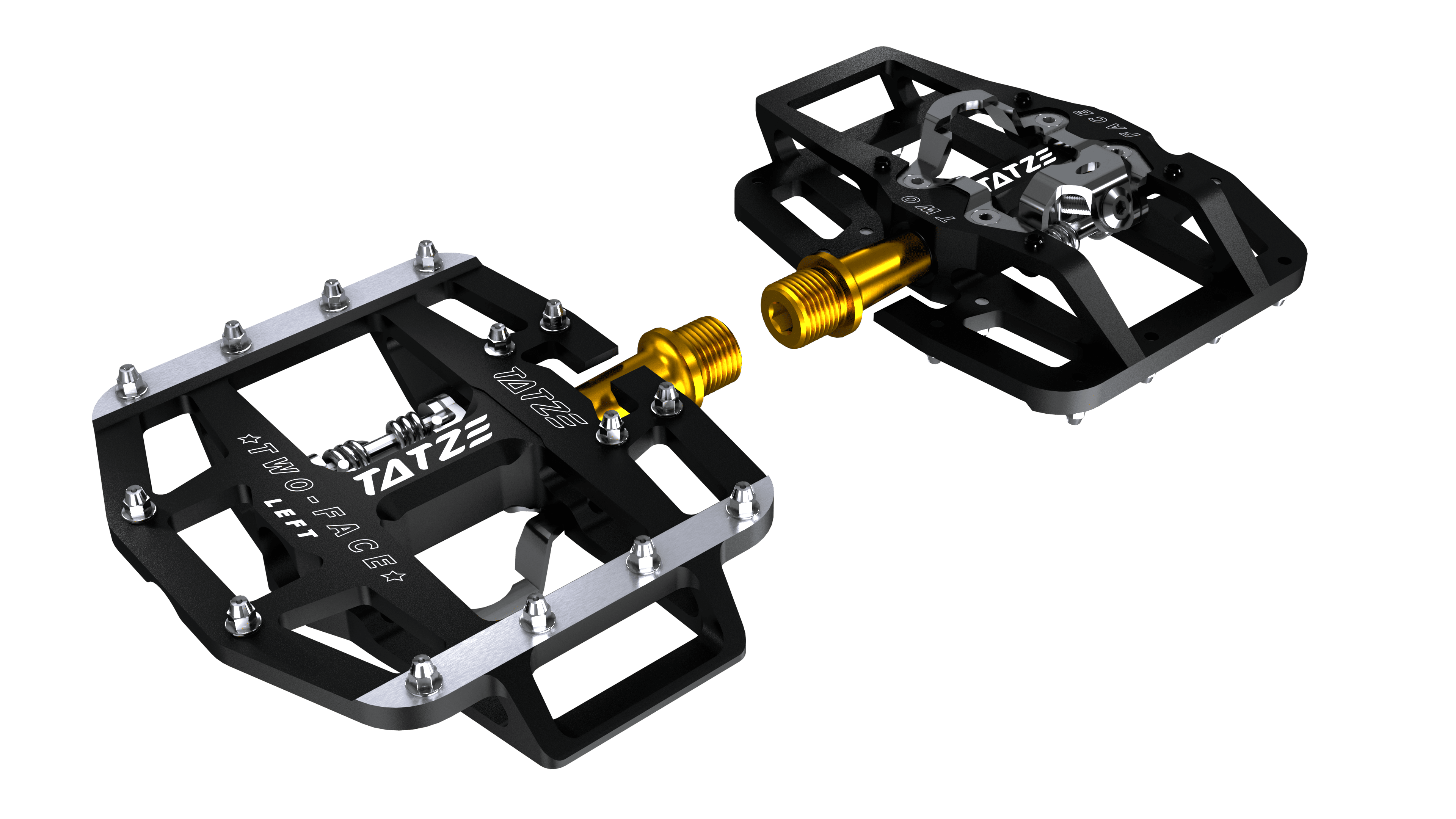 tatze pedale Light combination pedal · Titanium · TWO FACE TI – TATZE