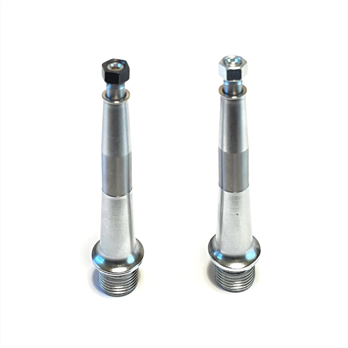 Pedal axles and nuts