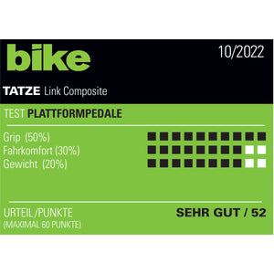 test plattform pedale Flat Pedal – stabil & bissig – LINK COMPOSITE – TATZE