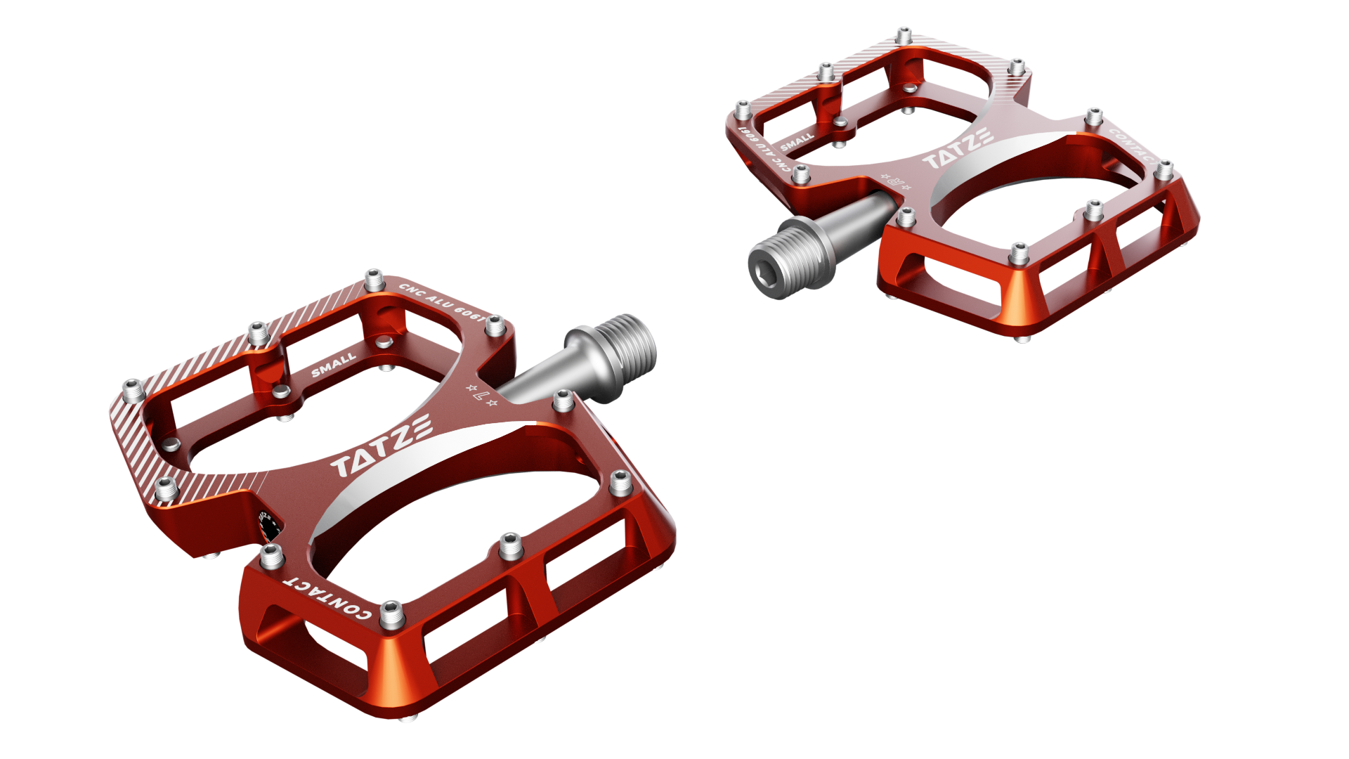 flat pedal rot Kleines Flatpedal · CONTACT CNC · Größe 36-41 – TATZE