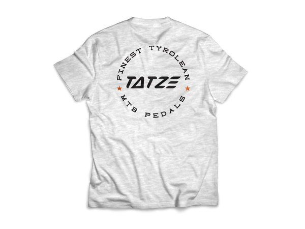 T-Shirt "finest tyrolean mtb pedals" grey