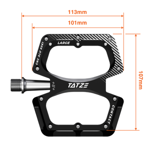bike pedal sizes Flatpedal · Große Ausführung · CONTACT CNC Large – TATZE
