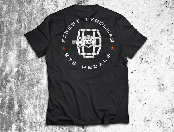 T-Shirt "finest Tyrolean MTB pedals" black