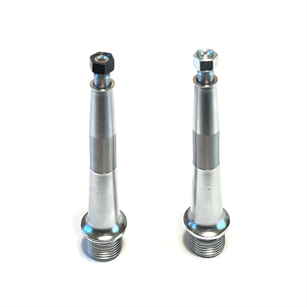 Pedal axles and nuts