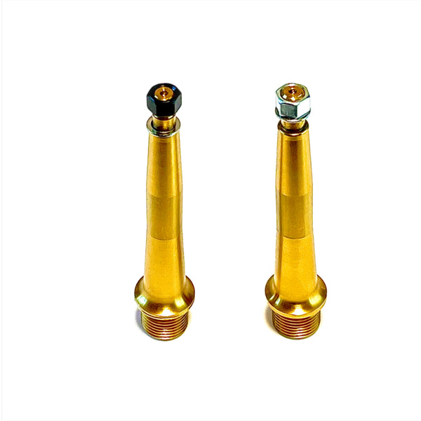 Pedal axles and nuts