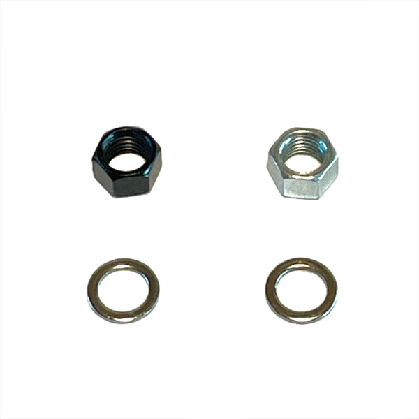 Pedal axles and nuts