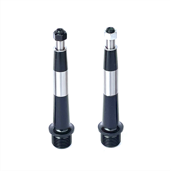 Pedal axles and nuts